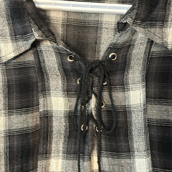 MAURICE plaid 100% cotton Tunic - Picture 3 of 11